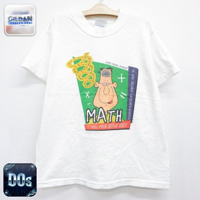 00s 半袖Tシャツ MATH ホワイト キッズ | 古着