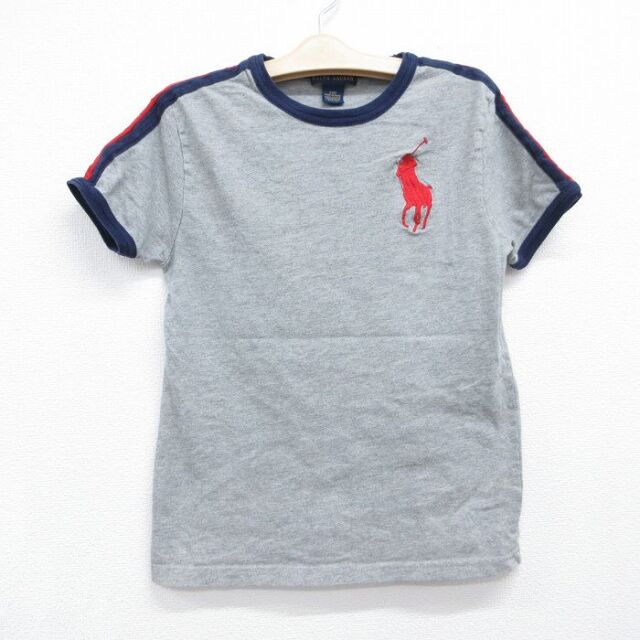 ラルフローレン 半袖Tシャツ ビッグポニー グレー キッズ | 古着