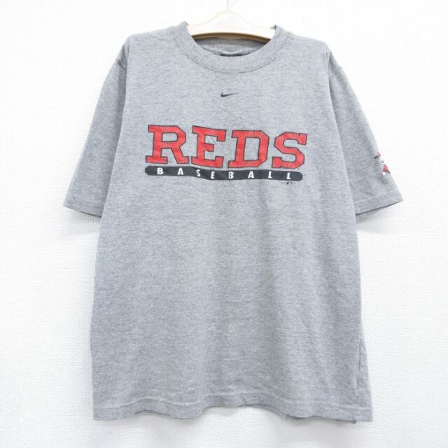 ナイキ 00s 半袖Tシャツ シンシナティレッズ グレー キッズ | 古着