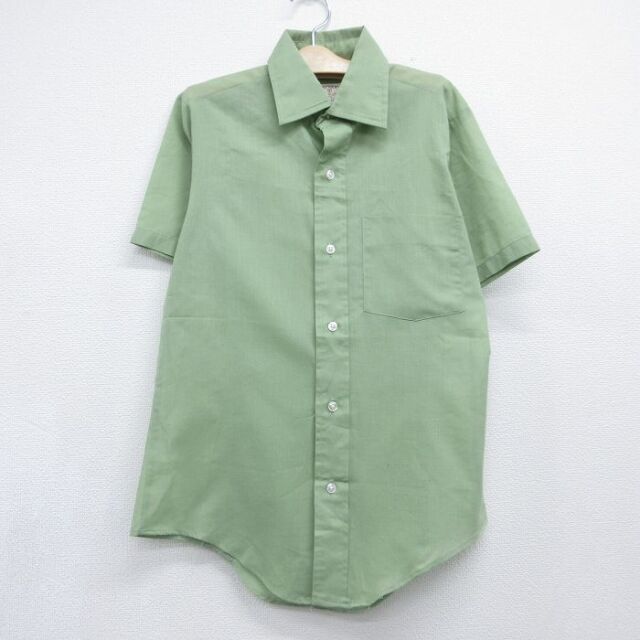 古着 半袖 シャツ キッズ ボーイズ 子供服 70年代 70s グリーン 26jul15