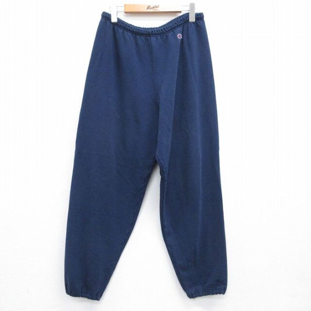 チャンピオン 90s スウェットパンツ ワンポイントロゴ ネイビー キッズ | 古着