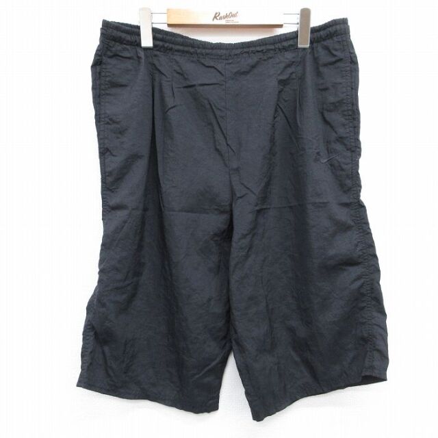 ナイキ 90s ショートナイロンパンツ ワンポイントロゴ ブラック キッズ | 古着