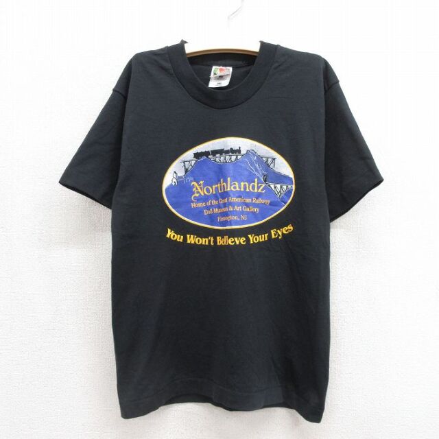 フルーツオブザルーム 90s 半袖Tシャツ フレミントン鉄道模型博物館 ブラック キッズ | 古着