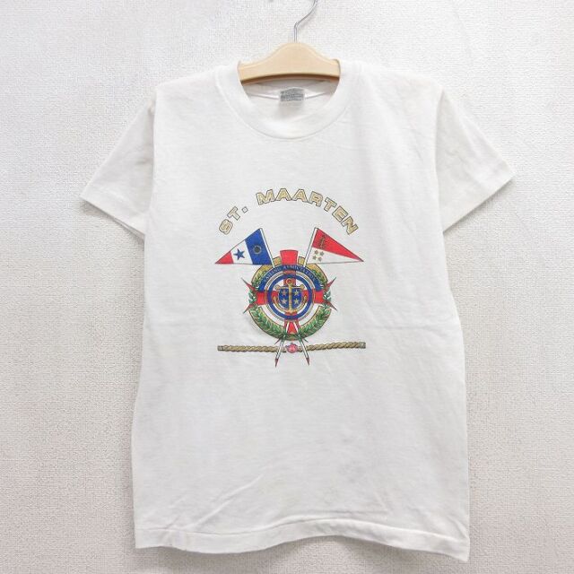 ヘインズ 80s 半袖Tシャツ セイリング ホワイト キッズ | 古着