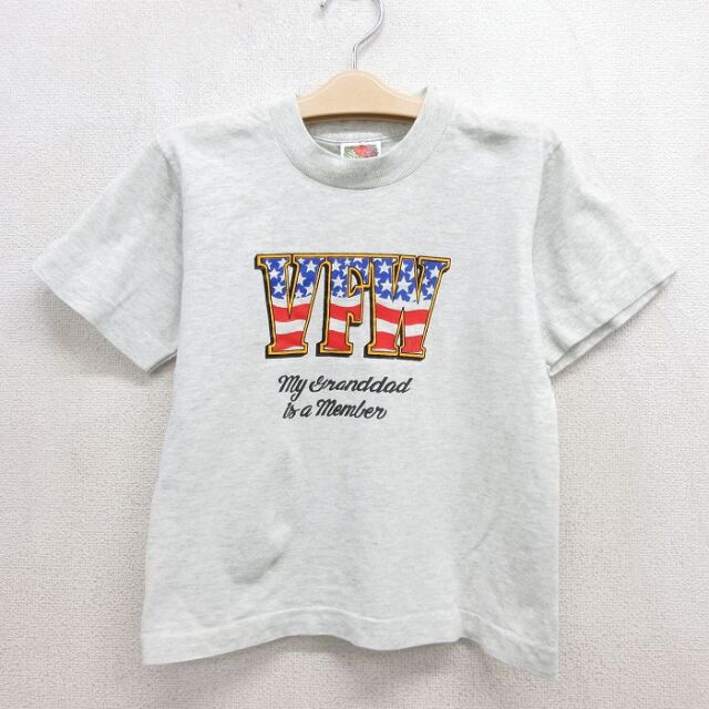 フルーツオブザルーム 90s 半袖Tシャツ VFW グレー キッズ | 古着