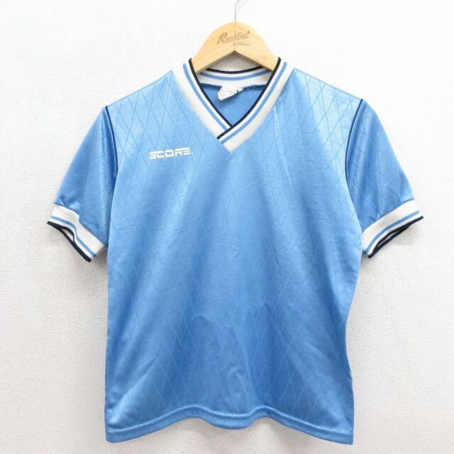 90s 半袖Tシャツ サッカー ライトブルー キッズ | 古着