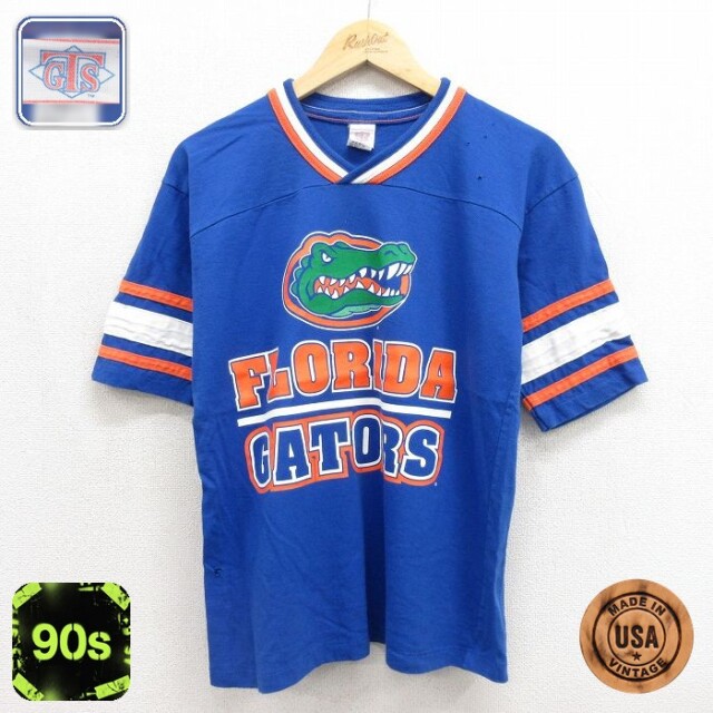 ゲイターズ 90s 半袖フットボールTシャツ ブルー キッズ | 古着