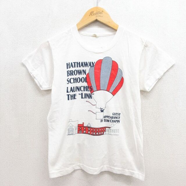 80s 半袖Tシャツ 気球 ホワイト キッズ | 古着