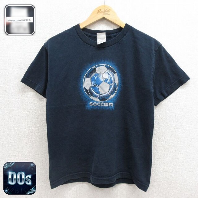 サッカー 半袖Tシャツ ブラック キッズ | 古着