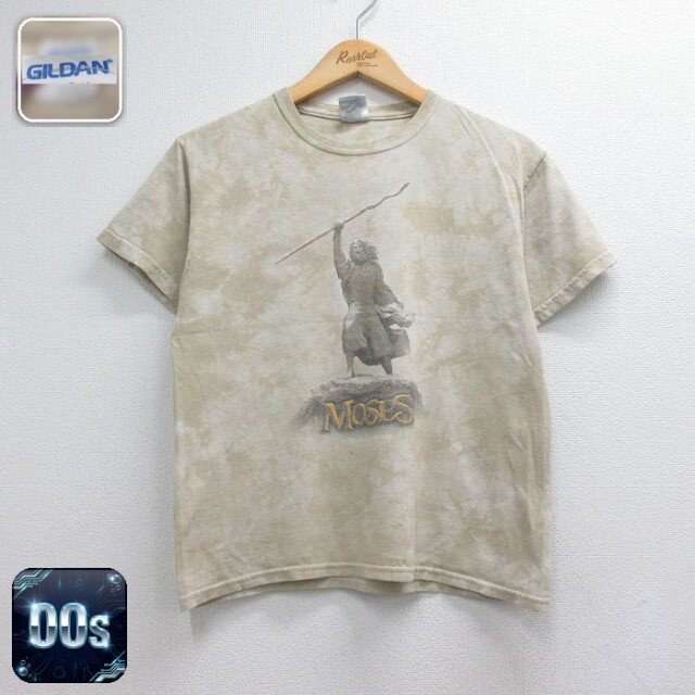 モーゼ 00s 半袖Tシャツ タイダイ ベージュ キッズ | 古着