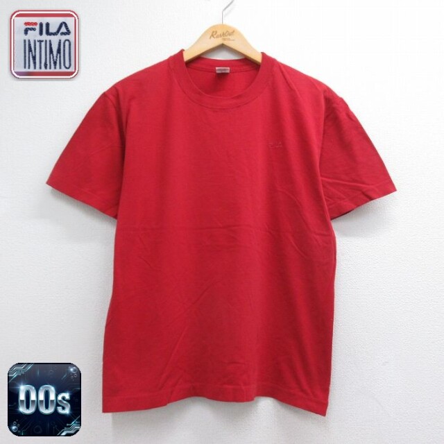 フィラ 00s 半袖Tシャツ ワンポイントロゴ レッド キッズ | 古着