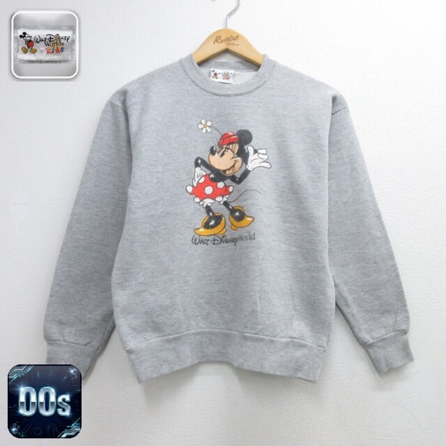 ディズニー 00s 長袖スウェット ミニー グレー キッズ | 古着