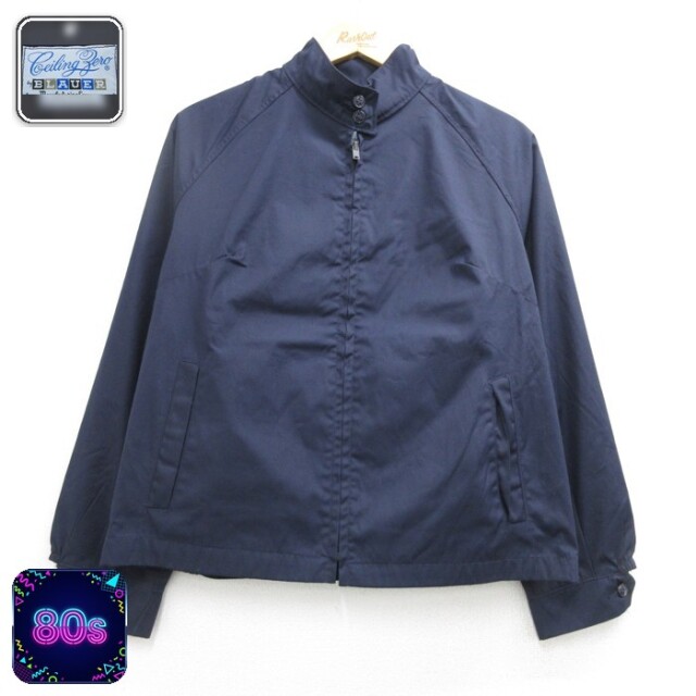 ブラウアー Blauer 長袖 子供服 スイングトップ キッズ 80s ラグラン ネイビー | 古着