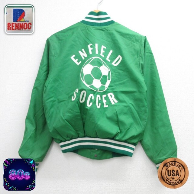 RENNOC 80s 長袖ジャケット サッカー グリーン キッズ | 古着