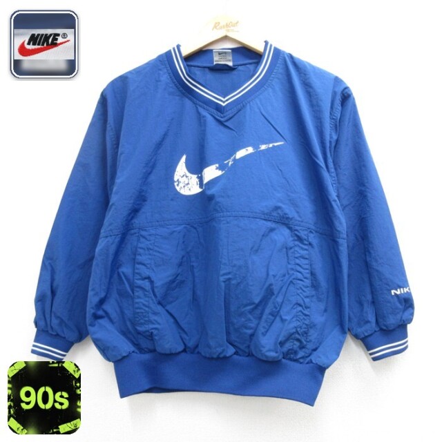 ナイキ 90s プルオーバージャケット ブルー キッズ | 古着