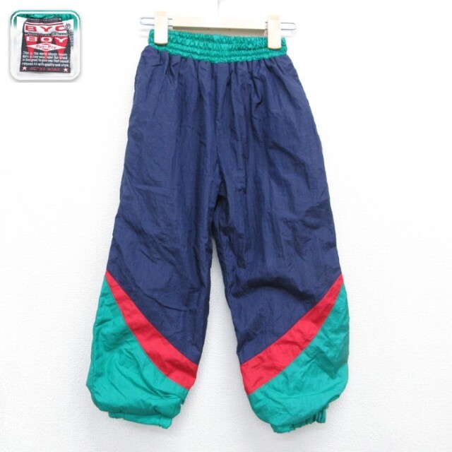 BYO BOY 90s パンツ ツートンカラー ネイビー キッズ | 古着