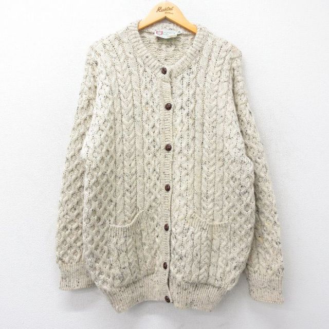 古着通販 古着 長袖 アランフィッシャーマン ケーブル ニット  