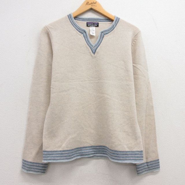 古着 パタゴニア patagonia 長袖 セーター レディース ラムウール ベージュ カーキ 25feb05 中古 ニット トップス