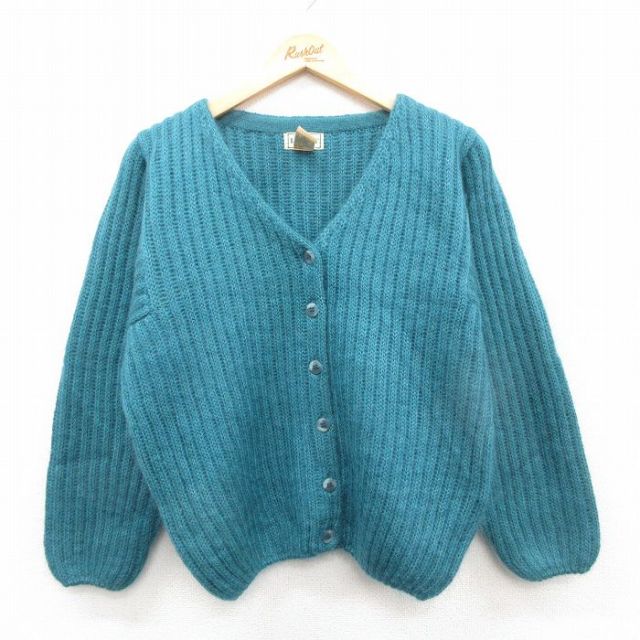 【20%OFF】古着 エルエルビーン 長袖 ニット カーディガン レディース 90年代 90s モヘア 青緑系【spe】 26jan07
