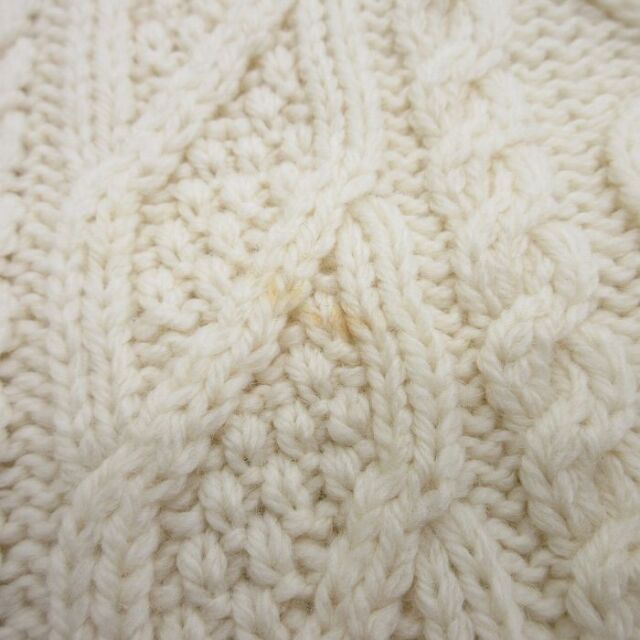 古着通販 古着 7分袖 アラン フィッシャーマン ケーブル ニット