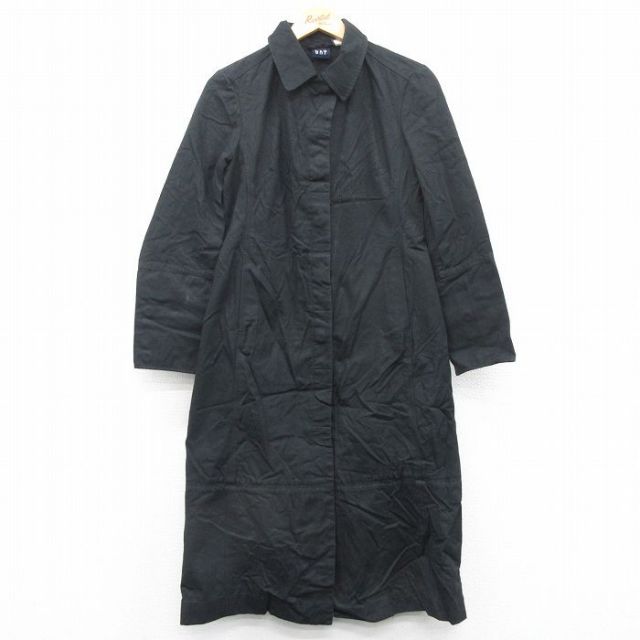 【50%OFF】古着 ギャップ GAP 長袖 ステンカラー コート レディース 00年代 00s ロング丈 コットン 黒 ブラック 25jan11 中古 アウター