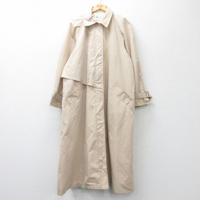 古着 ロンドンフォグ 長袖 コート レディース 90年代 90s 大きいサイズ ロング丈 USA製 ベージュ カーキ 25jan15 中古 アウター