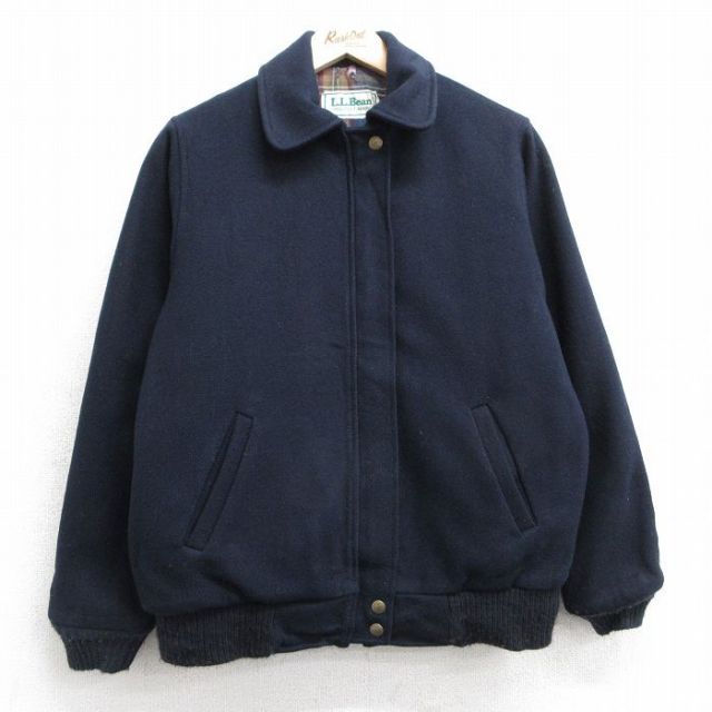 古着 エルエルビーン LLBEAN 長袖 ウール ジャケット レディース 80年代 80s 紺 ネイビー 25feb01 中古 アウター ジャンパー ブルゾン