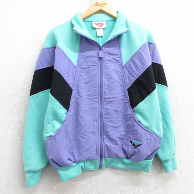 古着 ポニー 長袖 ジャージ レディース 90年代 90s 緑他 グリーン 25feb07 中古 アウター トラックジャケット