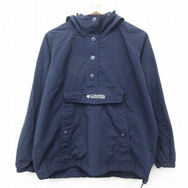 古着 コロンビア COLUMBIA 長袖 ナイロン ジャケット パーカー レディース 00年代 00s ラグラン 大きいサイズ 紺 ネイビー 25feb12 中古 アウター ウインドブレーカー