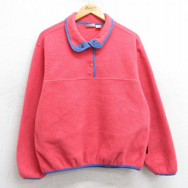 古着 ウールリッチ WOOLRICH 長袖 フリース ジャケット レディース 90年代 90s スナップT USA製 ピンク 25feb17 中古 アウター ジャンパー ブルゾン