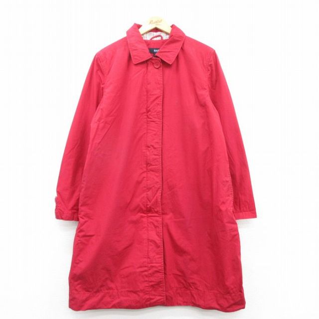 【20%OFF】古着 ギャップ GAP 長袖 コート レディース ロング丈 コットン 赤 レッド 25mar17 中古 アウター