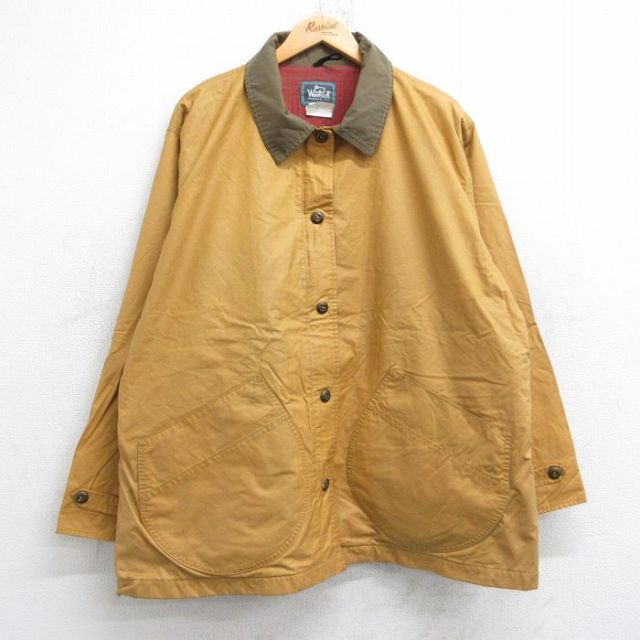古着 ウールリッチ WOOLRICH 長袖 ジャケット カバーオール レディース 00年代 00s 大きいサイズ ベージュ系 カーキ 25oct04 中古 アウター ジャンパー ブルゾン