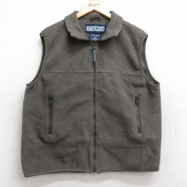 古着 ランズエンド フリース ベスト レディース 00年代 00s 茶 ブラウン 25nov01 中古 アウター