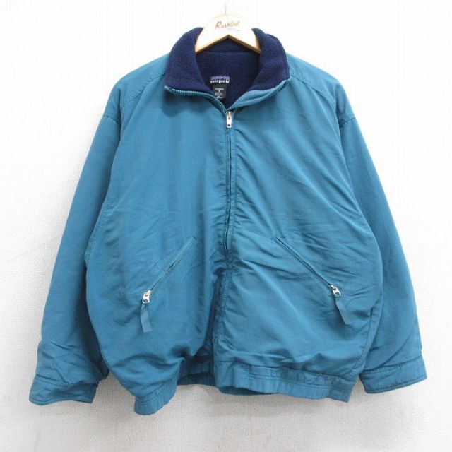 古着 パタゴニア patagonia 長袖 ナイロン ジャケット レディース 90年代 90s 大きいサイズ USA製 緑系 グリーン 内側フリース 【spe】 25nov01 中古 アウター ウインドブレーカー