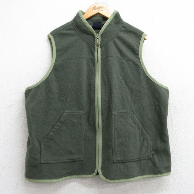 【50%OFF】古着 ルート66 フリース ベスト レディース 00年代 00s 大きいサイズ 濃緑 グリーン 25nov01 中古 アウター