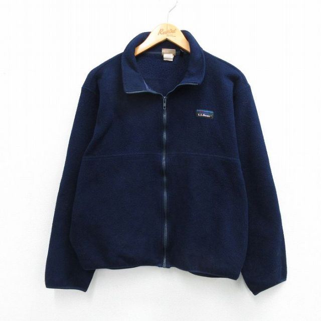 古着 エルエルビーン LLBEAN 長袖 フリース ジャケット レディース 90年代 90s 紺 ネイビー 25nov04 中古 アウター ジャンパー ブルゾン