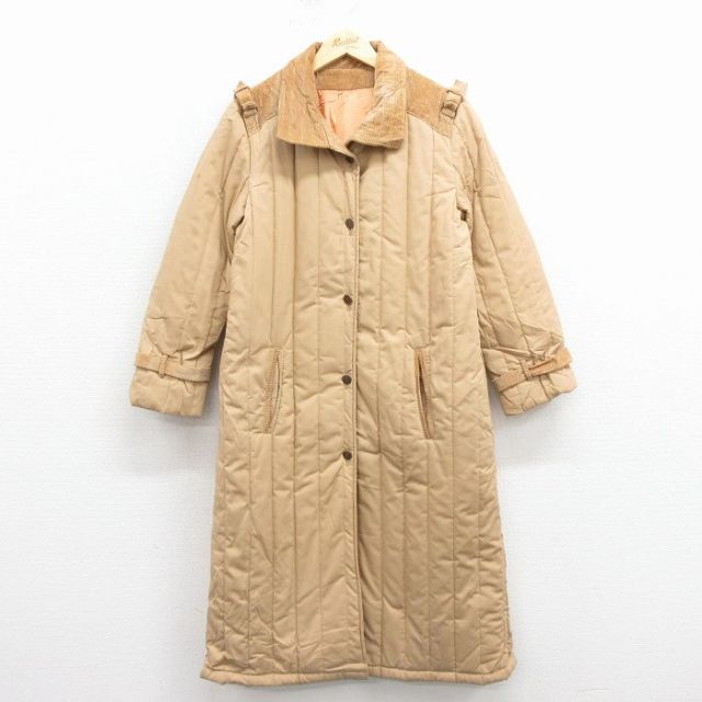 古着 シアーズ 長袖 コート レディース 80年代 80s ロング丈 USA製 ベージュ 25nov17
