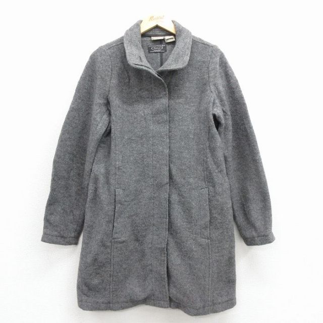 【50%OFF】古着 エルエルビーン 長袖 ウール コート レディース 00年代 00s ロング丈 グレー 霜降り 25dec08