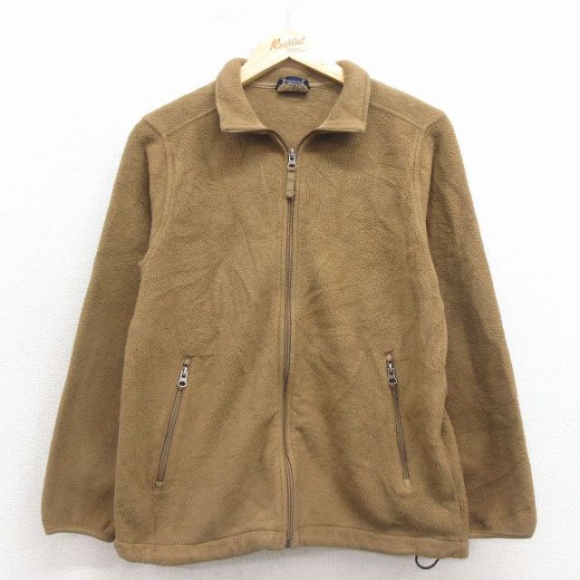 【50%OFF】古着 ランズエンド 長袖 フリース ジャケット レディース 茶 25dec17