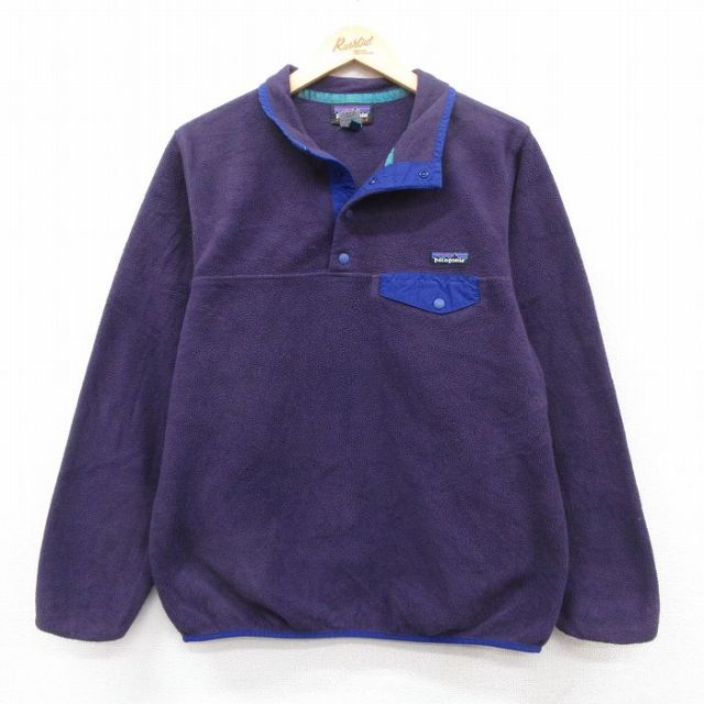 古着 パタゴニア patagonia 長袖 フリース ジャケット スナップT レディース ワンポイントロゴ シンチラ 紫他【spe】 26jan07