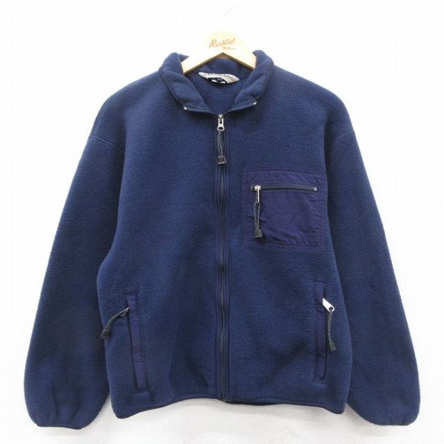 古着 EMS 長袖 フリース ジャケット レディース 90年代 90s USA製 紺 26jan07