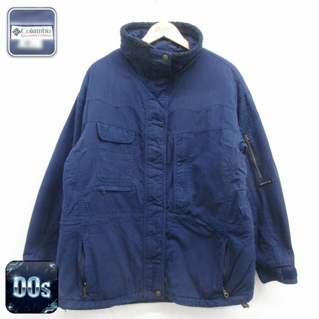 【50%OFF】古着 コロンビア 長袖 ジャケット レディース 00年代 00s ワンポイントロゴ BIG SKY 大きいサイズ 紺【spe】 26jan09