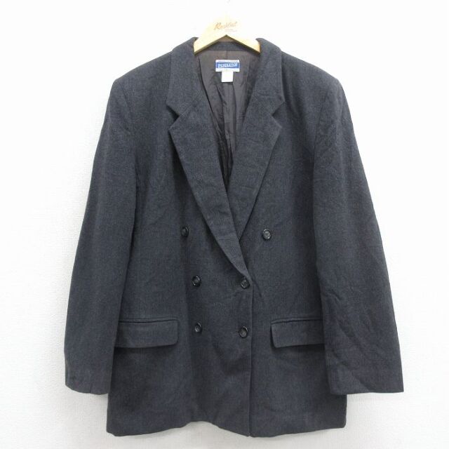 【20%OFF】古着 ペンドルトン 長袖 テーラード ジャケット レディース 90年代 90s 大きいサイズ USA製 グレー 26jan09