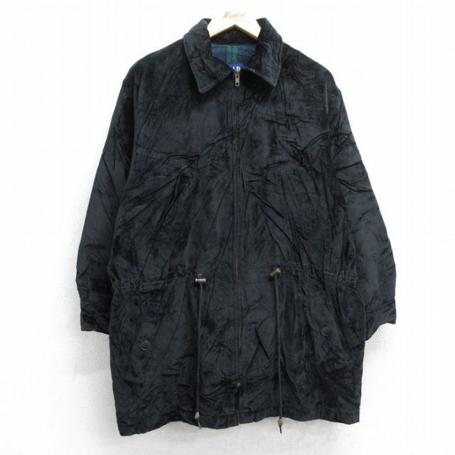 【20%OFF】古着 ギャップ GAP 長袖 ジャケット レディース 90年代 90s 大きいサイズ コットン 黒 内側キルティング【spe】 26jan16