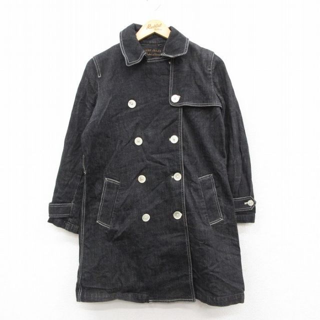【20%OFF】古着 ラルフローレン 長袖 ブランド デニム コート レディース ロング丈 黒【spe】26feb03