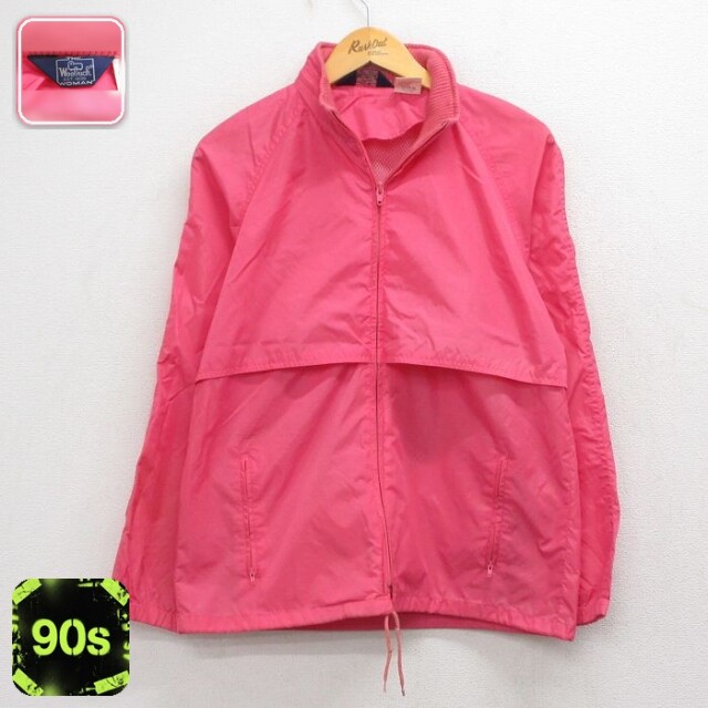 【20%OFF】古着 ウールリッチ 長袖 ナイロン ジャケット レディース 90年代 90s ラグラン ピンク 26apr27