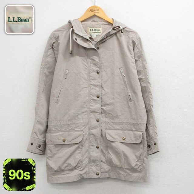 【20%OFF】古着 エルエルビーン 長袖 ジャケット パーカー レディース 90年代 90s ベージュ 26apr27