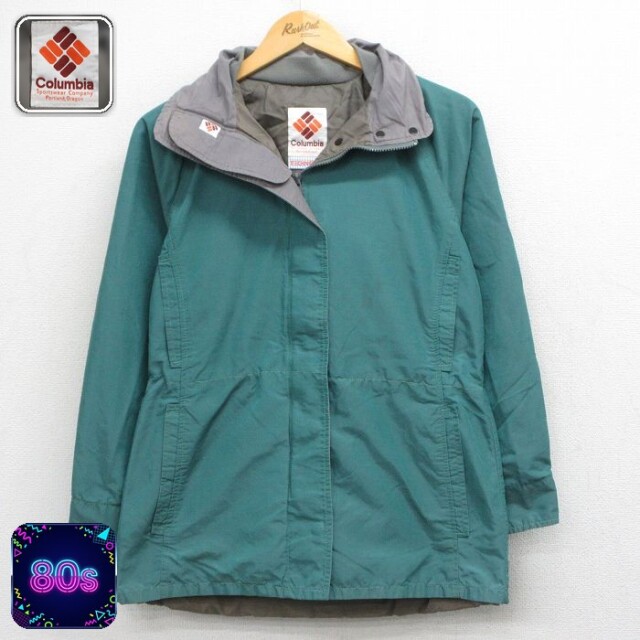 【20%OFF】古着 コロンビア 長袖 マウンテン ジャケット レディース 80年代 80s ロクヨンクロス 緑 26apr27