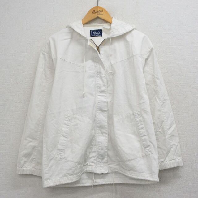 古着 ウールリッチ 長袖 ジャケット パーカー レディース 90年代 90s 大きいサイズ 白 26apr28
