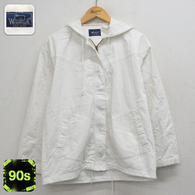 【20%OFF】古着 ウールリッチ 長袖 ジャケット パーカー レディース 90年代 90s 大きいサイズ 白 26apr28